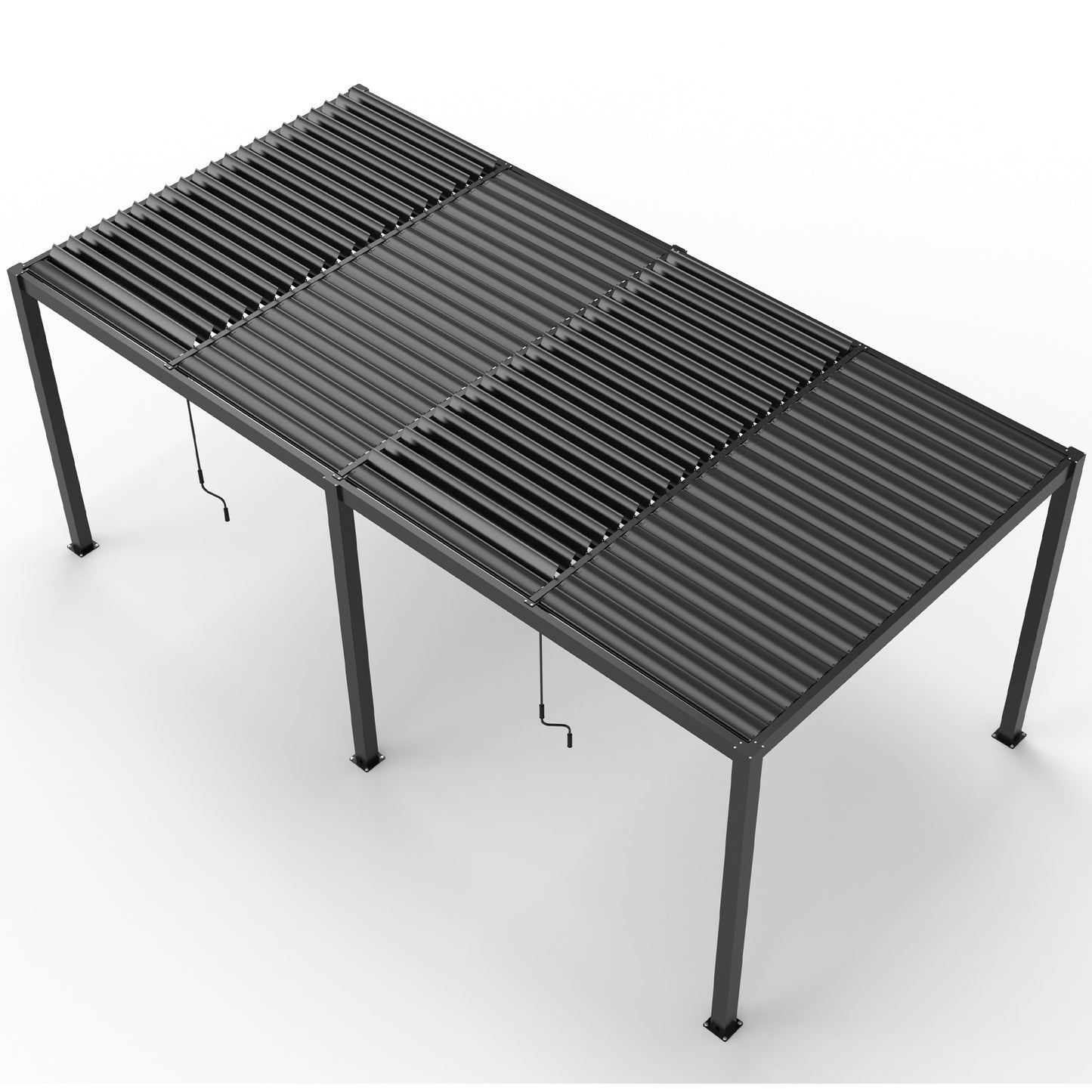 Louver Pergola 10x19FT Aluminum Frame & Louvers