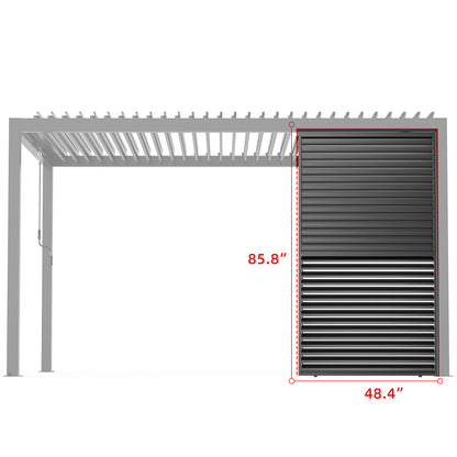 Louver Shade 1/3 13ft aluminum frame