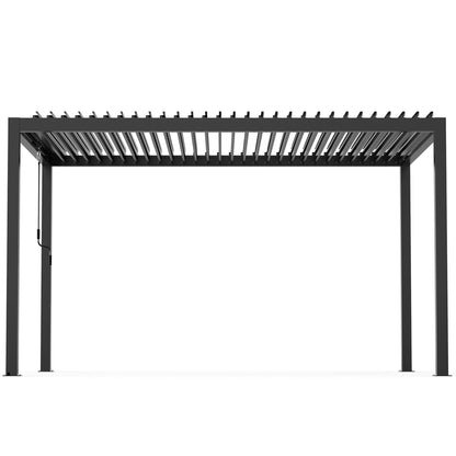 Louver Pergola 10x13FT Aluminum Frame & Steel Louvers