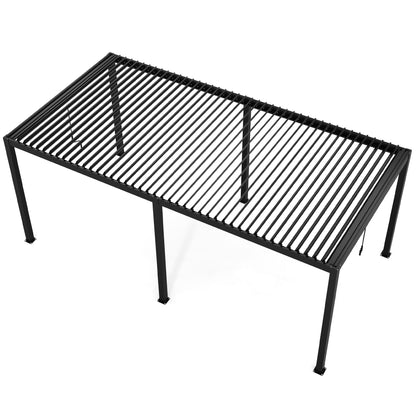 Louver Pergola 10x19FT Aluminum Frame & Steel Louvers